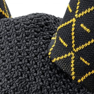 Bonnet infi knit noir All over jaune Tacante Sellerie En Cadence Montfort l'Amaury cheval