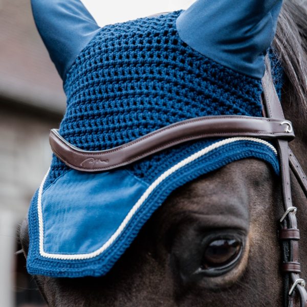 Kentucky Horsewear Bonnet Basic Velvet Bleu Marine En Cadence