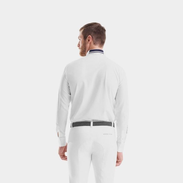 Sellerie En Cadence Montfort l'Amaury Horse Pilot Design shirt manches longues blanc homme