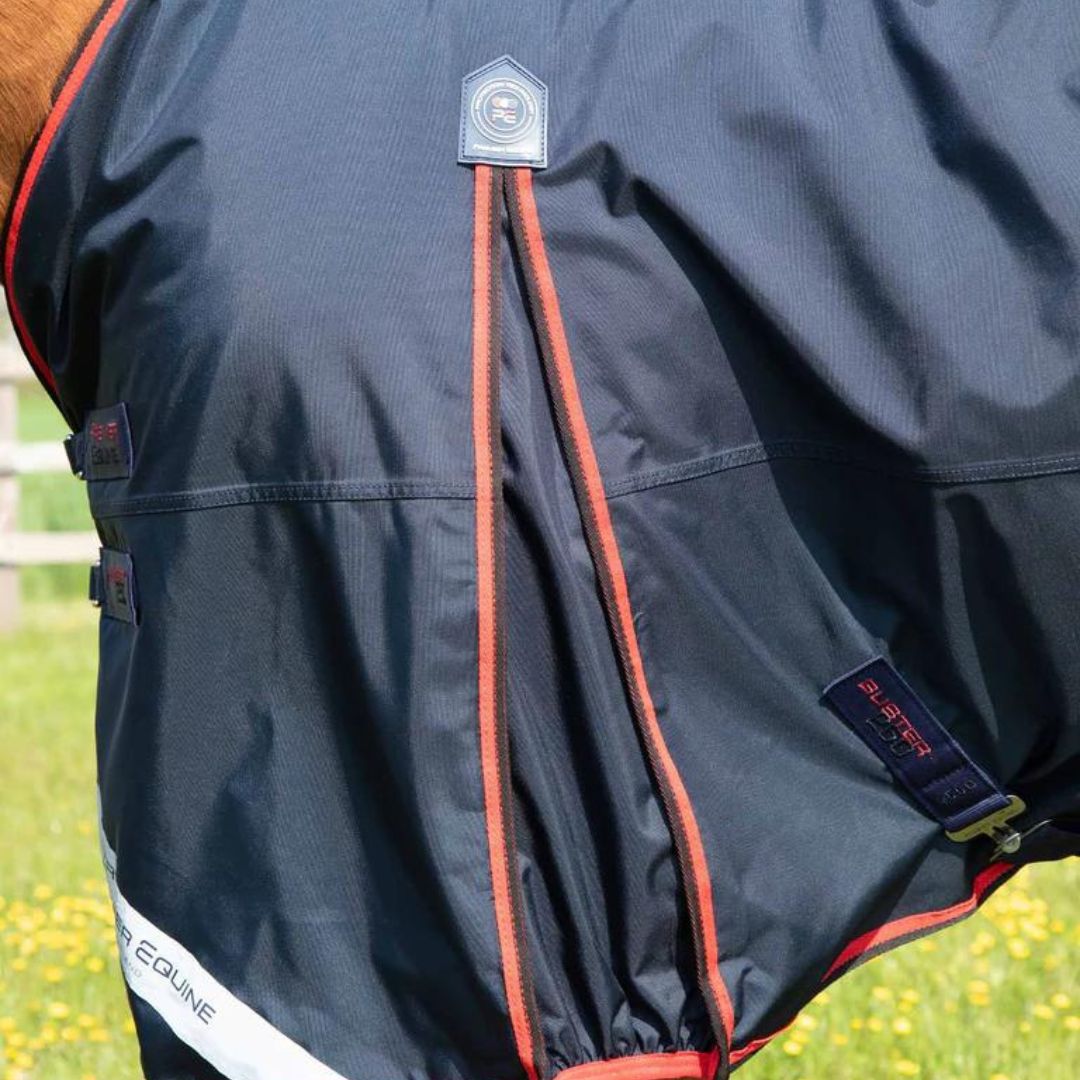 buster classic 250g bleu Sellerie En Cadence Montfort l'Amaury Premier Equine Neck cover couvre-cou cheval hiver couverture d'extérieur