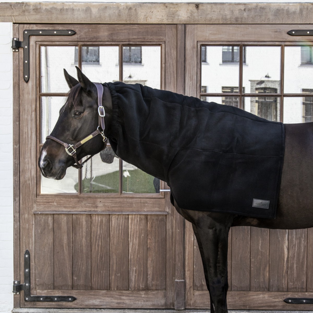 écharpe polaire heavy fleece noir Sellerie En Cadence Montfort l'Amaury Kentucky Horsewear couvre cou horse scarf cheval