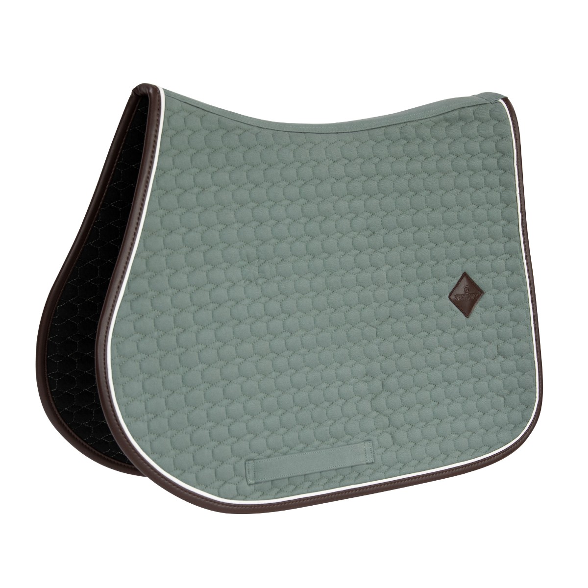 tapis classic leather Jumping Dusty Green Kentucky Horsewear Sellerie En Cadence Montfort l'Amaury textile cheval saddle pad