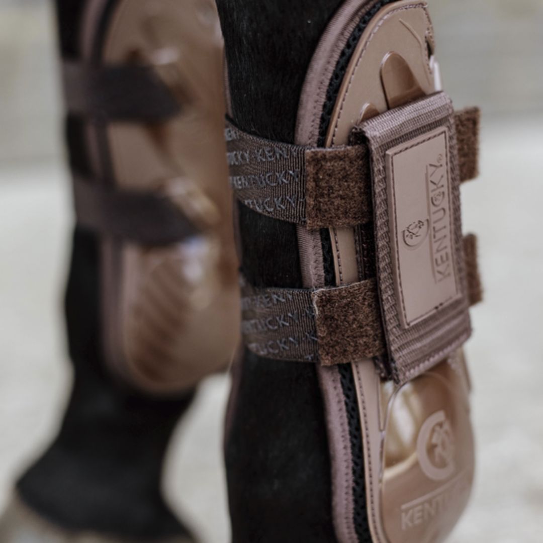 Guêtres velcro marron Kentucky Horsewear Sellerie En Cadence Montfort l'Amaury protections cheval