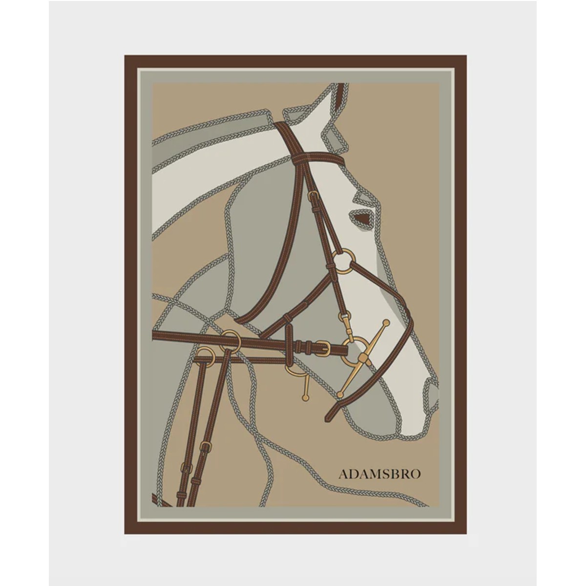 Adamsbro poster héritage beige Sellerie En Cadence Montfort l'Amaury décoration affiche cheval art